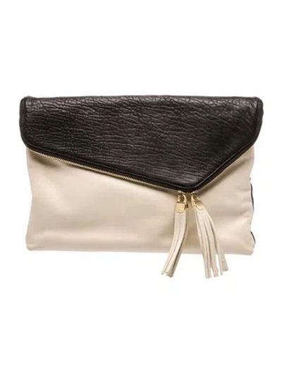 Pre-owned Henri Bendel Leather Clutch In Neutral