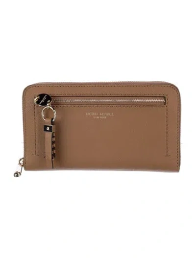 Pre-owned Henri Bendel Leather Continental Wallet In Brown
