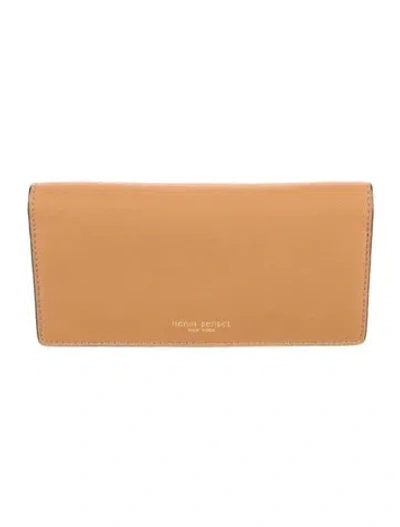 Pre-owned Henri Bendel Leather Continental Wallet In Neutral