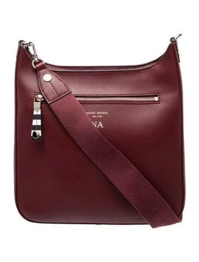 Pre-owned Henri Bendel Leather Crossbody Bag In Burgundy