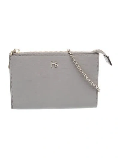Pre-owned Henri Bendel Leather Crossbody Bag In Gray