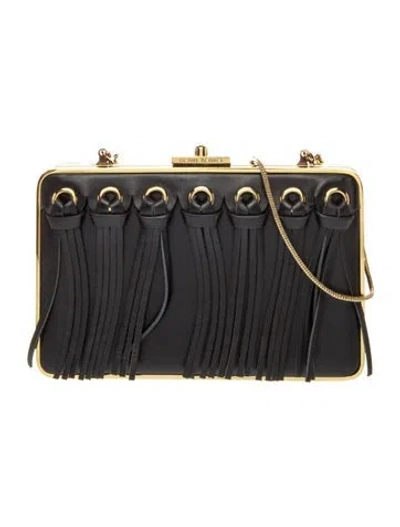 Pre-owned Henri Bendel Leather Evening Bag In Blue