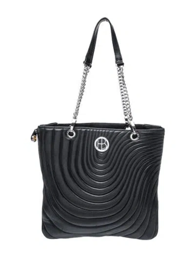 Pre-owned Henri Bendel Leather Messenger Bag In Black