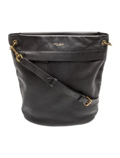 Pre-owned Henri Bendel Leather Messenger Bag In Black