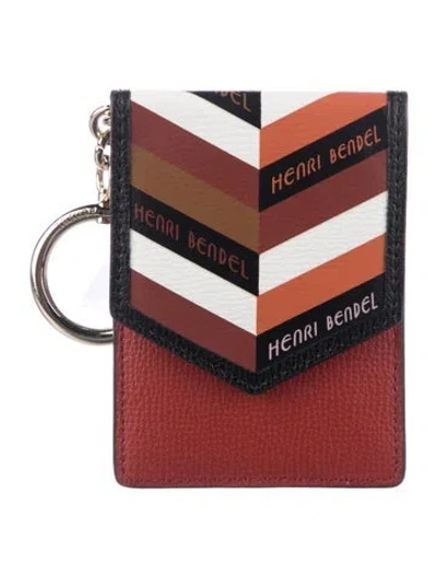 Pre-owned Henri Bendel Leather Printed Bifold Wallet In Multi