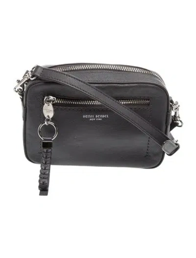 Pre-owned Henri Bendel Leather Shoulder Bag In Black