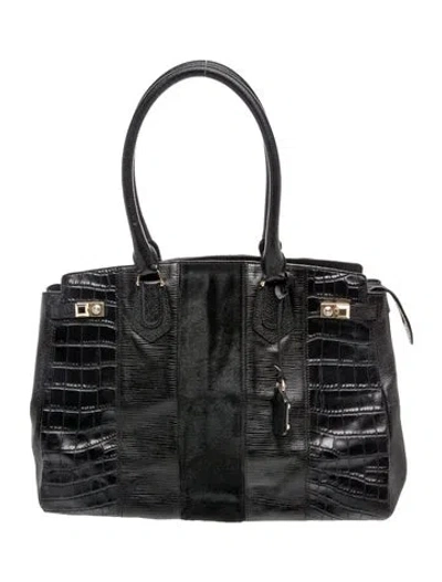 Pre-owned Henri Bendel Leather Shoulder Bag In Black