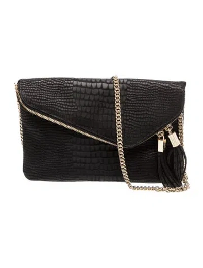 Pre-owned Henri Bendel Leather Shoulder Bag In Black