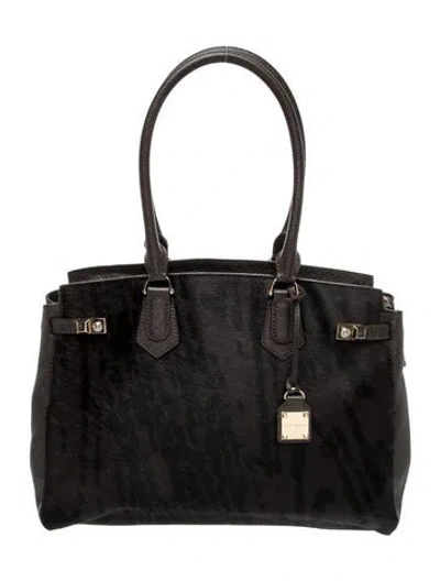 Pre-owned Henri Bendel Leather Shoulder Bag In Black