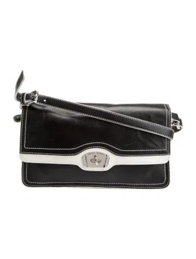 Pre-owned Henri Bendel Leather Shoulder Bag In Black