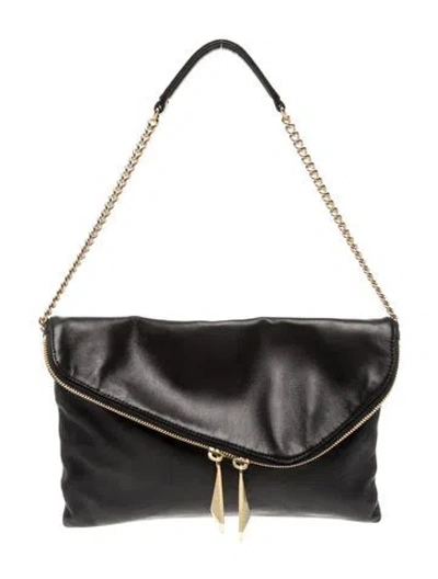 Pre-owned Henri Bendel Leather Shoulder Bag In Black