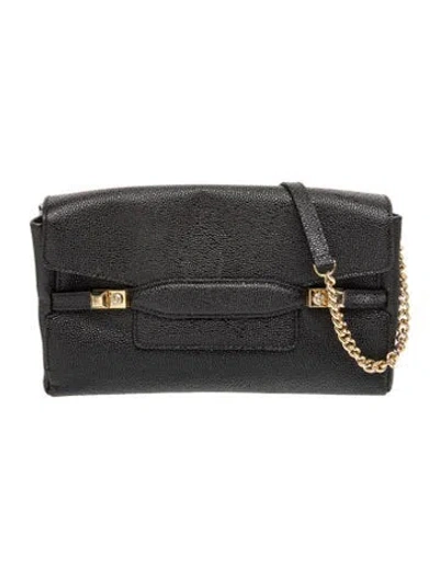 Pre-owned Henri Bendel Leather Shoulder Bag In Black