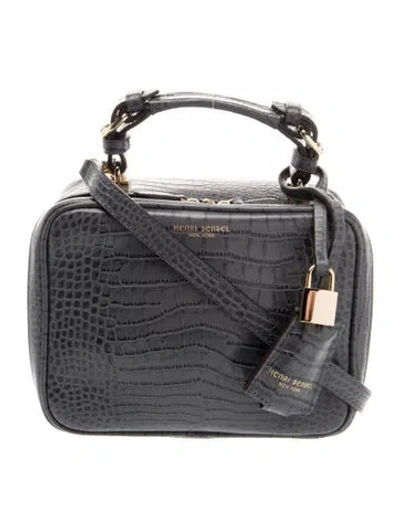 Pre-owned Henri Bendel Leather Shoulder Bag In Gray