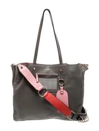 Pre-owned Henri Bendel Leather Shoulder Bag In Gray