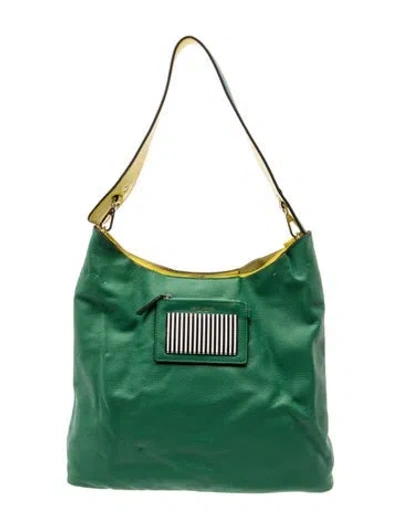 Pre-owned Henri Bendel Leather Shoulder Bag In Green