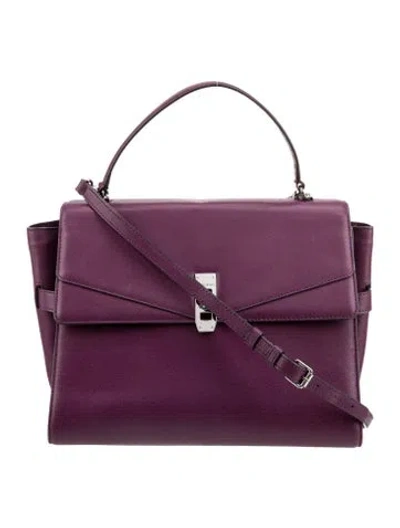 Pre-owned Henri Bendel Leather Shoulder Bag In Purple