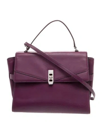 Pre-owned Henri Bendel Leather Shoulder Bag In Purple