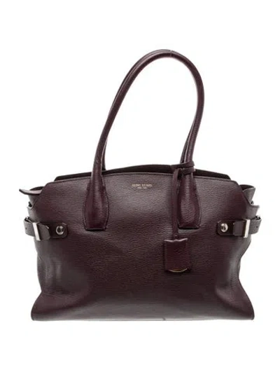Pre-owned Henri Bendel Leather Shoulder Bag In Purple