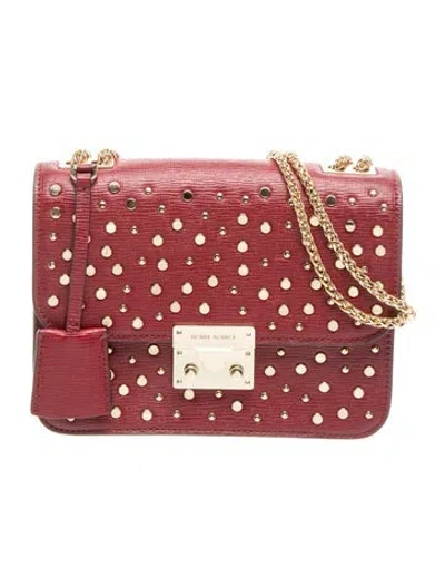 Pre-owned Henri Bendel Leather Shoulder Bag In Red