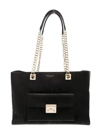 Pre-owned Henri Bendel Leather Top Handle Bag In Black