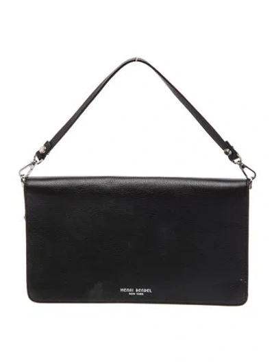 Pre-owned Henri Bendel Leather Top Handle Bag In Black