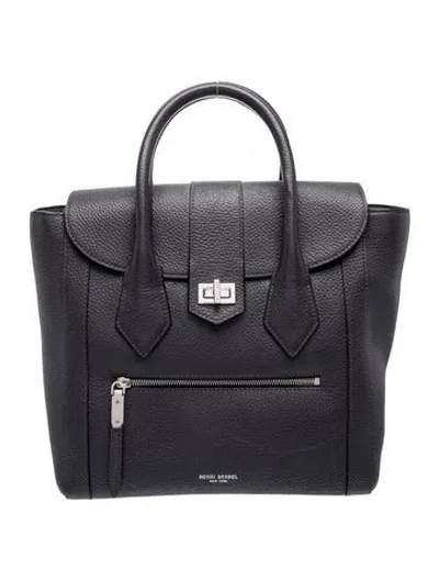 Pre-owned Henri Bendel Leather Top Handle Bag In Black