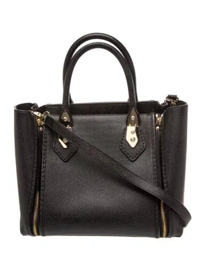 Pre-owned Henri Bendel Leather Top Handle Bag In Black
