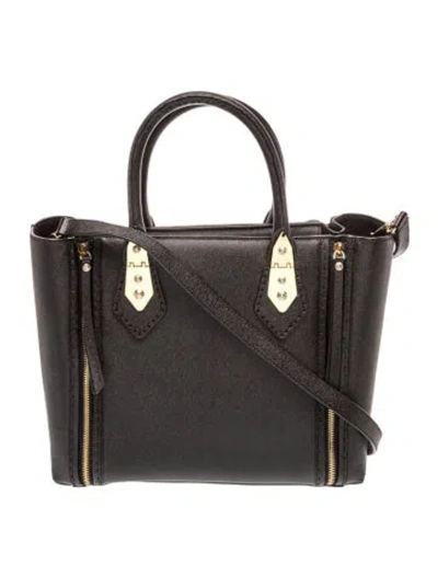 Pre-owned Henri Bendel Leather Top Handle Bag In Black
