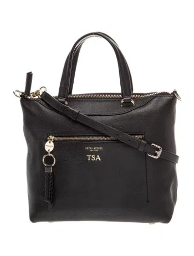 Pre-owned Henri Bendel Leather Top Handle Bag In Black
