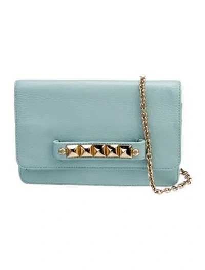 Pre-owned Henri Bendel Leather Top Handle Bag In Blue