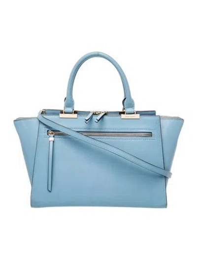 Pre-owned Henri Bendel Leather Top Handle Bag In Blue