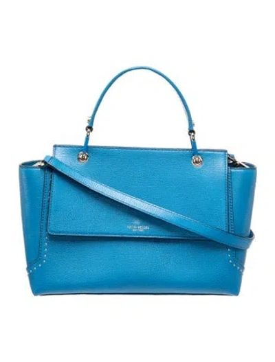 Pre-owned Henri Bendel Leather Top Handle Bag In Blue