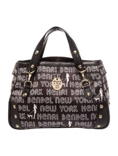 Pre-owned Henri Bendel Leather Top Handle Bag In Brown