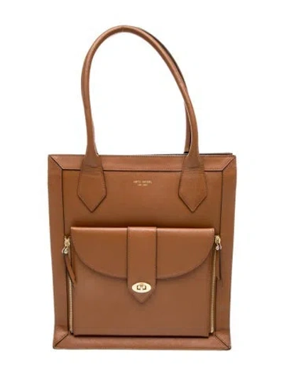 Pre-owned Henri Bendel Leather Top Handle Bag In Brown