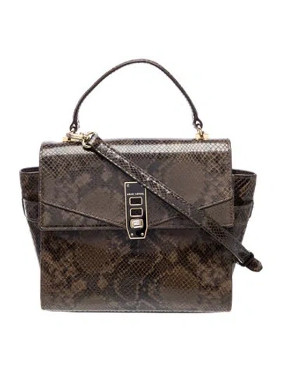 Pre-owned Henri Bendel Leather Top Handle Bag In Brown