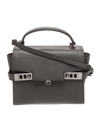 Pre-owned Henri Bendel Leather Top Handle Bag In Gray