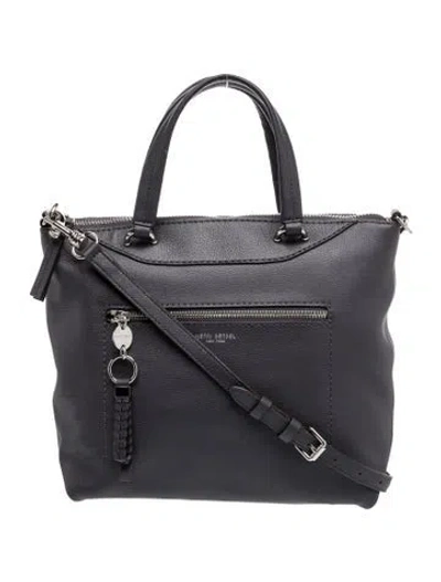 Pre-owned Henri Bendel Leather Top Handle Bag In Gray