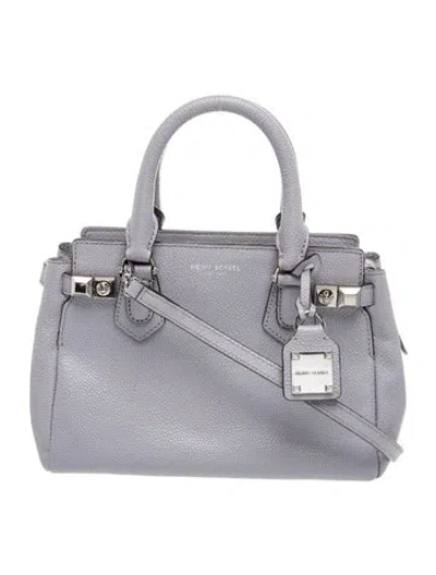 Pre-owned Henri Bendel Leather Top Handle Bag In Gray