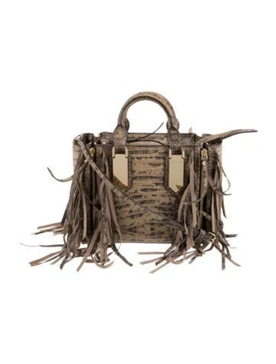 Pre-owned Henri Bendel Leather Top Handle Bag In Multi