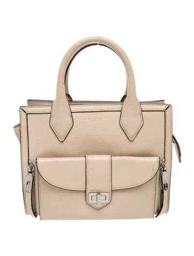 Pre-owned Henri Bendel Leather Top Handle Bag In Neutral