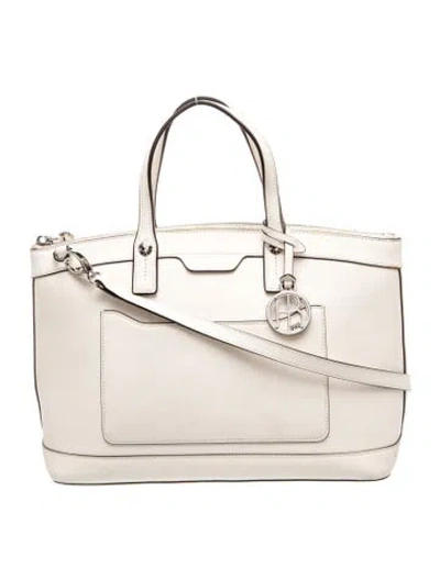 Pre-owned Henri Bendel Leather Top Handle Bag In Neutral