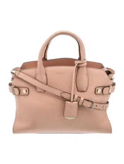 Pre-owned Henri Bendel Leather Top Handle Bag In Pink