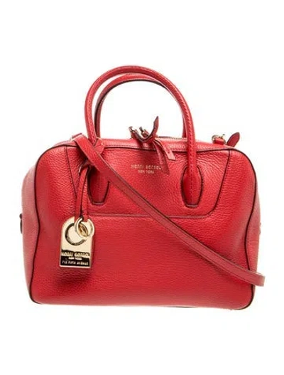 Pre-owned Henri Bendel Leather Top Handle Bag In Red