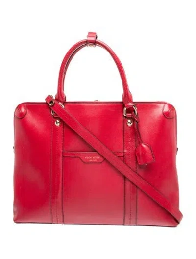 Pre-owned Henri Bendel Leather Top Handle Bag In Red