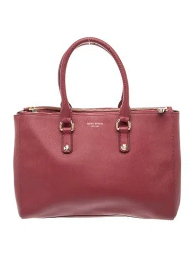 Pre-owned Henri Bendel Leather Top Handle Bag In Red