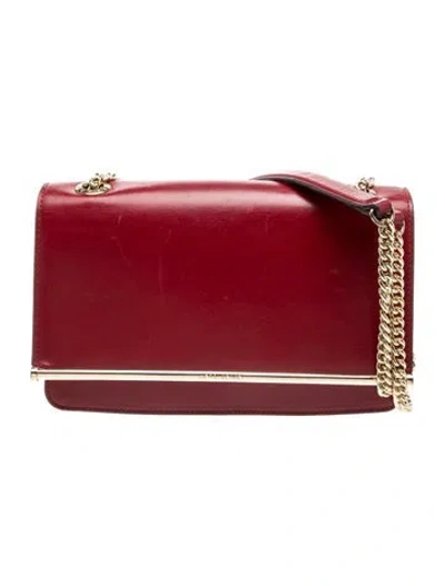 Pre-owned Henri Bendel Leather Top Handle Bag In Red