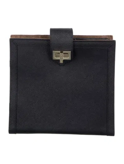 Pre-owned Henri Bendel Leather Travel Case In Blue