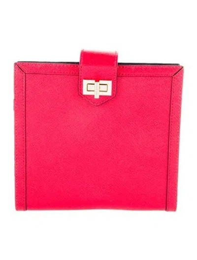 Pre-owned Henri Bendel Leather Travel Wallet In Red