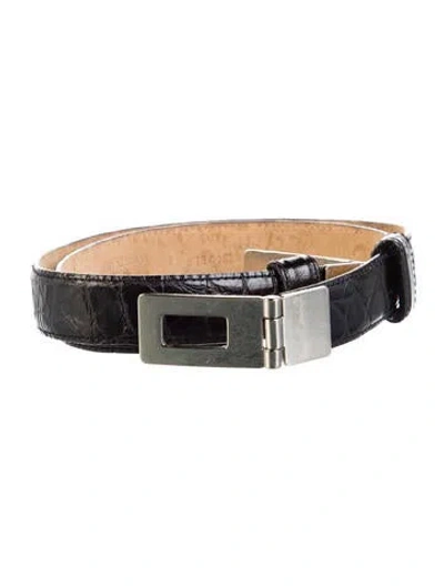 Pre-owned Henri Bendel Leather Waist Belt In Black