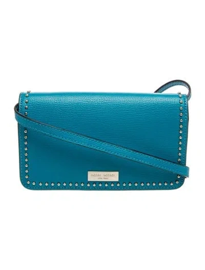 Pre-owned Henri Bendel Leather Wristlet In Blue